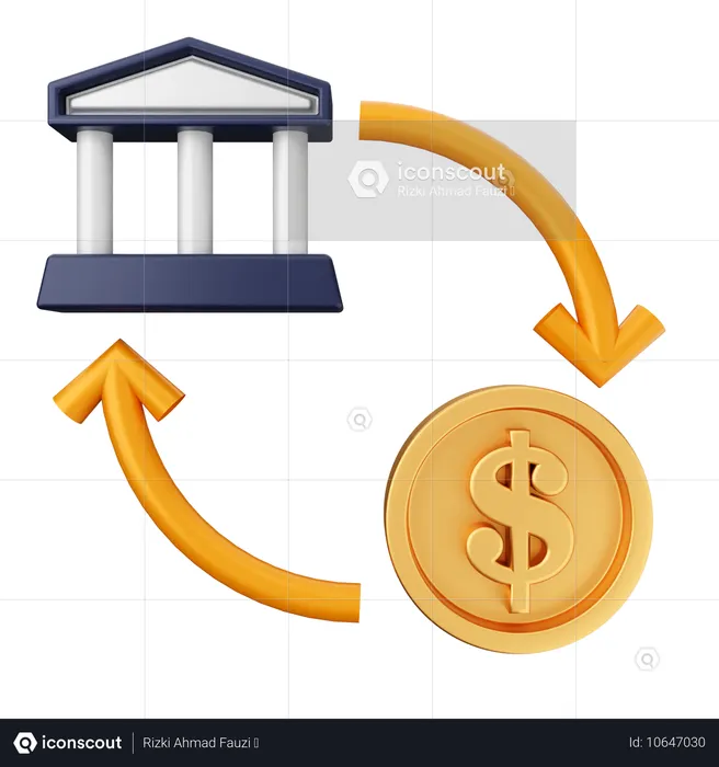 Pagamento bancário  3D Icon