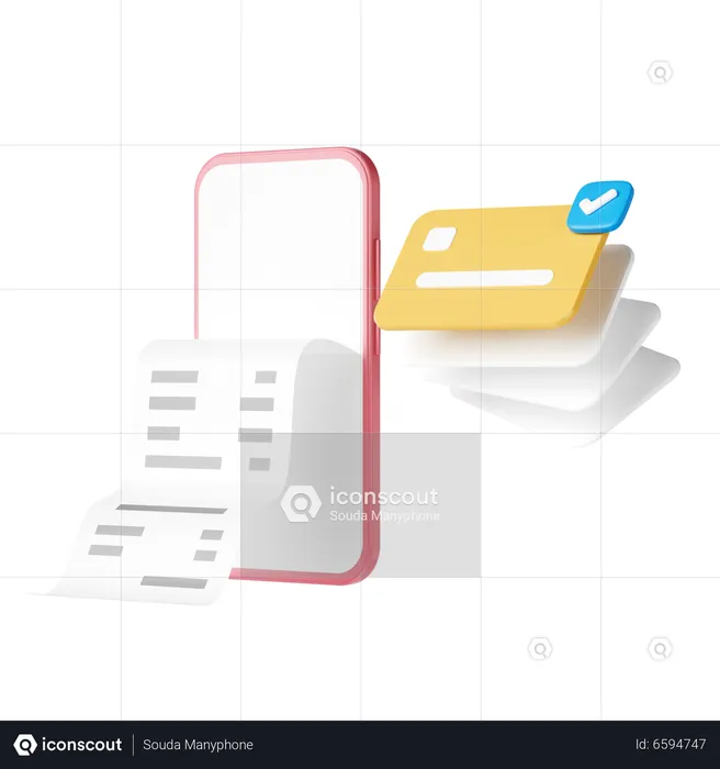 Pagamento com cartão on-line  3D Icon