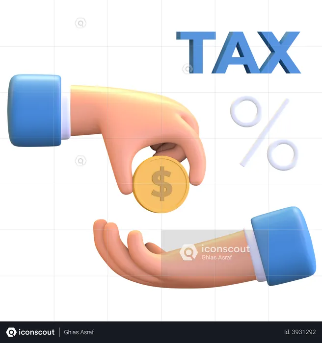 Pagamento de taxa  3D Illustration