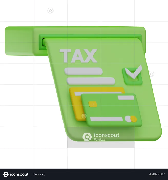 Pagamento de taxa  3D Icon