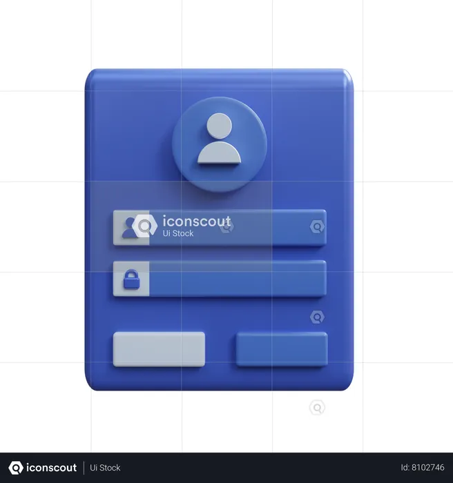 Page de connexion utilisateur  3D Icon