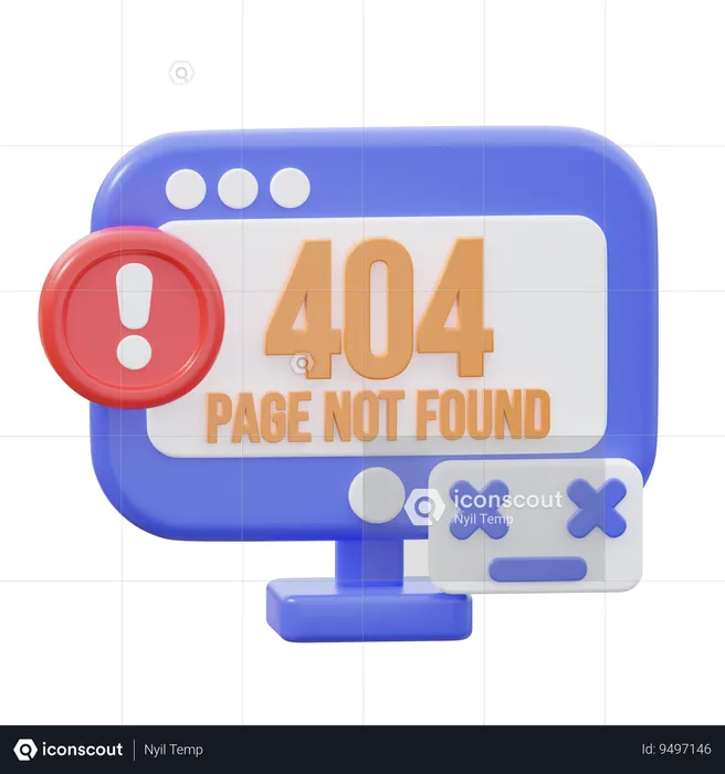Page Not Found  3D Icon