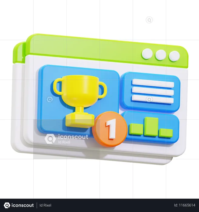 Page rank  3D Icon