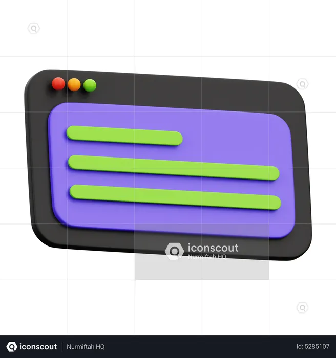 Page web  3D Icon