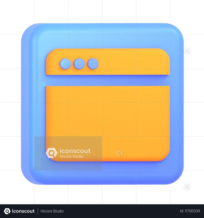 Page web  3D Icon