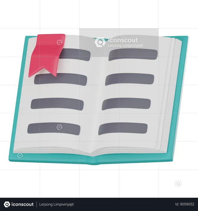 Page With Bookmark  3D Icon