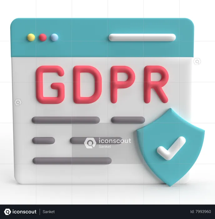 Página da web GDPR  3D Icon