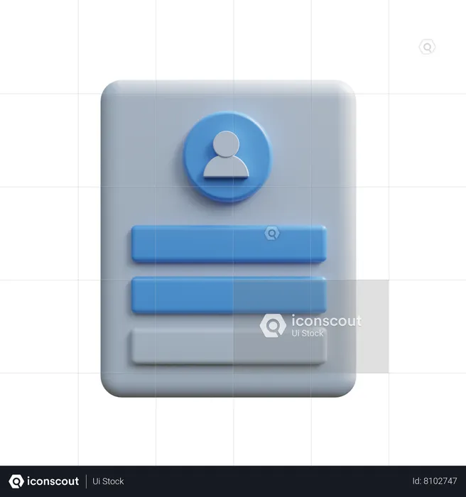 Página de inicio de sesión de usuario  3D Icon