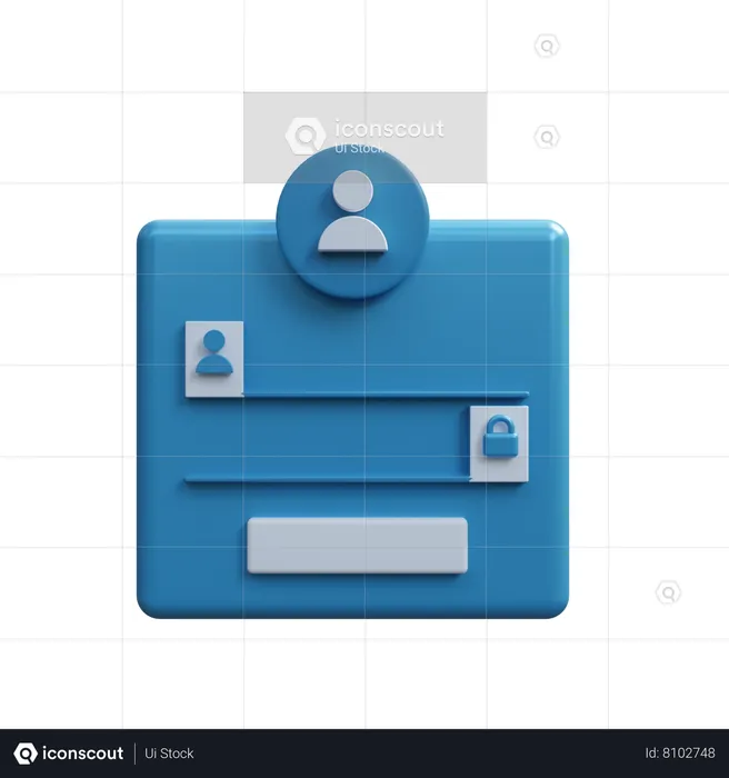Página de inicio de sesión de usuario  3D Icon
