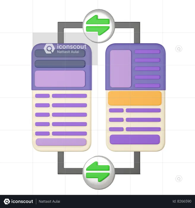 Página de transferência de dados  3D Icon