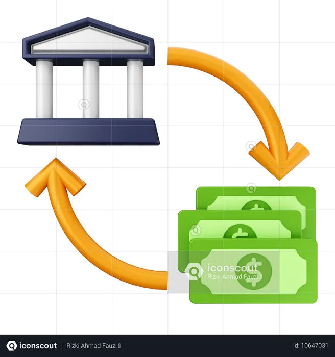 Pago bancario  3D Icon