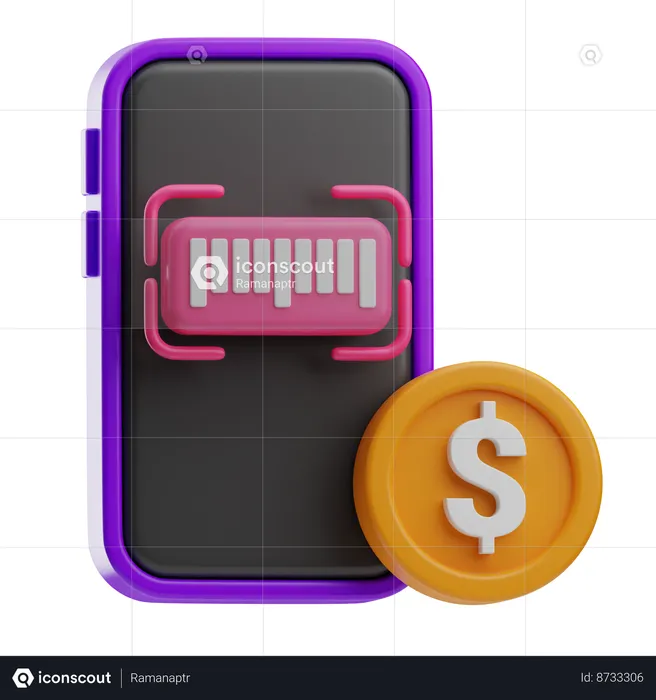 Código qr de pago  3D Icon