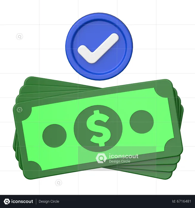 Pago completo  3D Icon