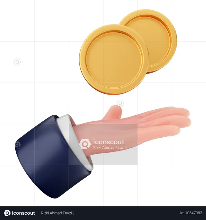 Pago con moneda  3D Icon