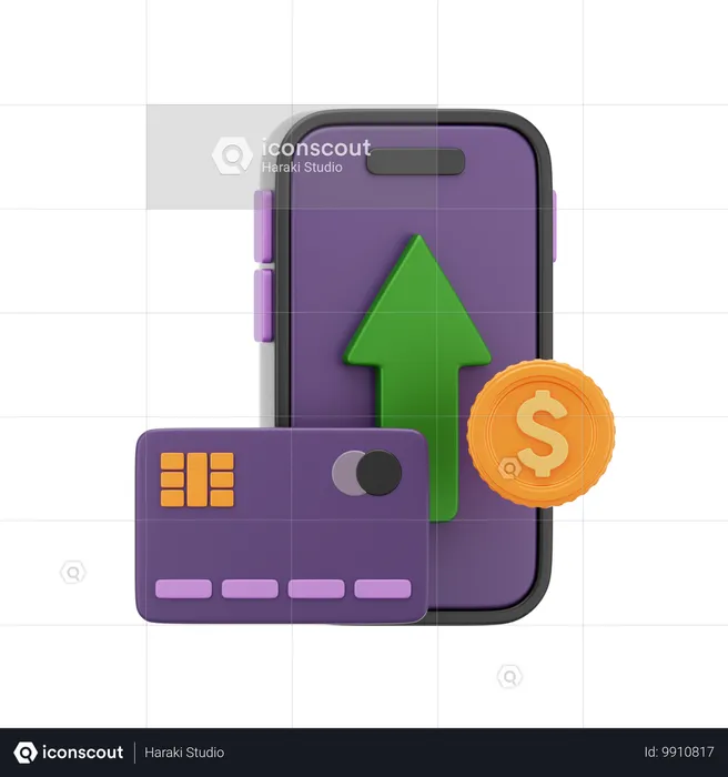 Pago con tarjeta en línea  3D Icon