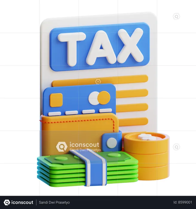 Pago de impuestos  3D Icon