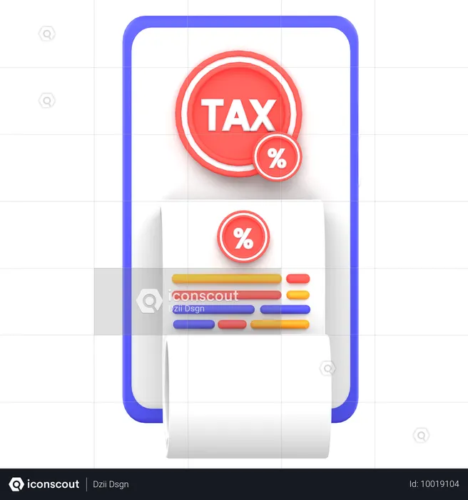 Pago de impuestos en línea  3D Icon