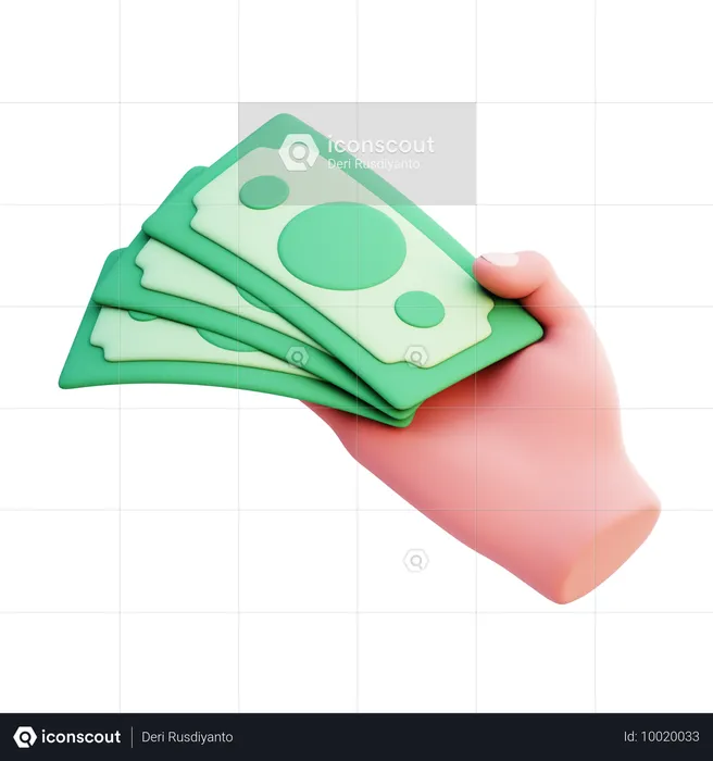 Pago en efectivo  3D Icon