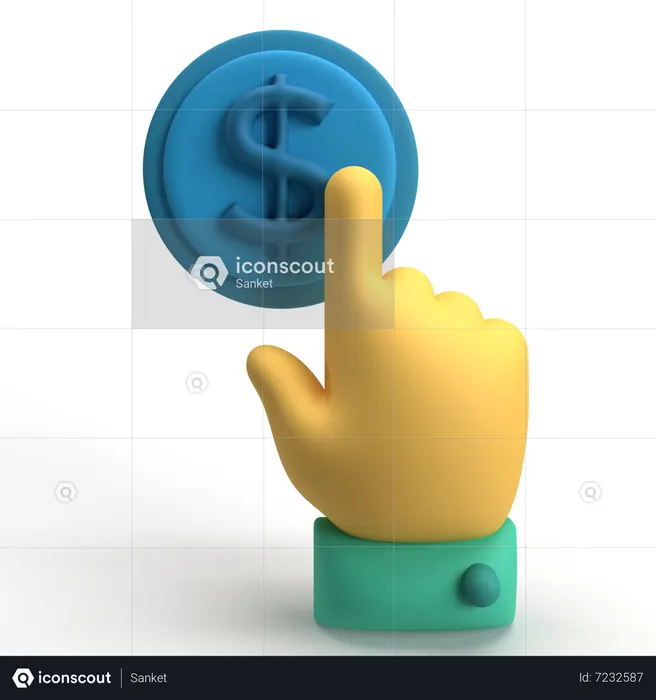 Pago por clic  3D Icon