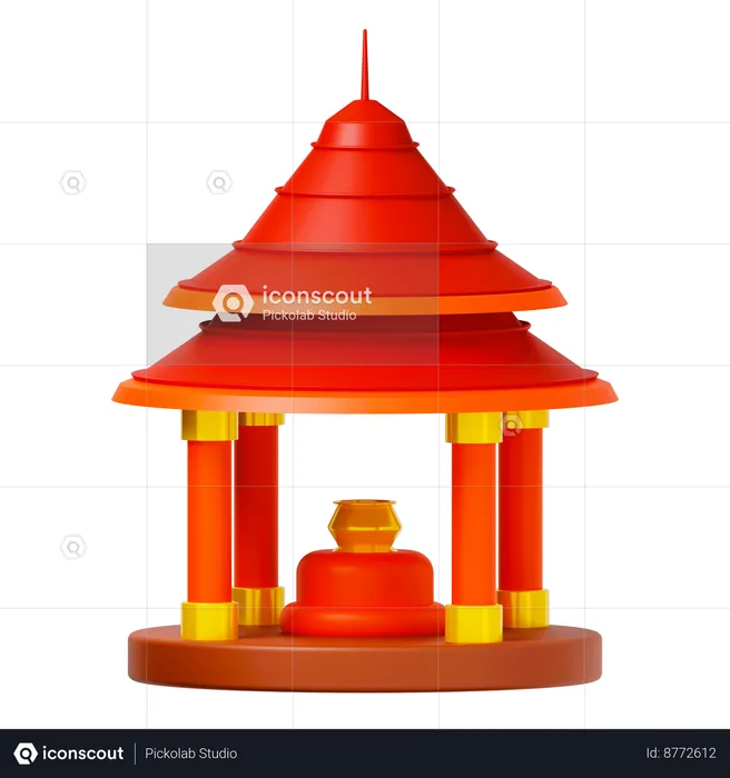 Pagoda  3D Icon