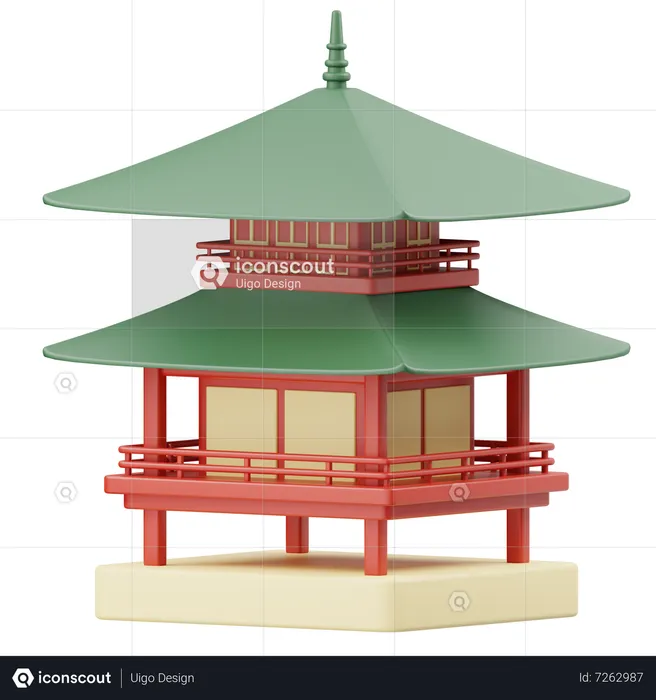 Pagoda  3D Icon