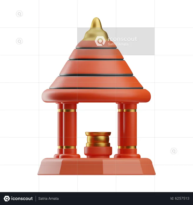 Pagoda  3D Icon