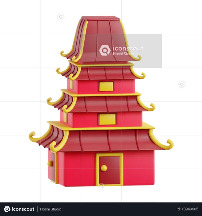 Pagoda  3D Icon