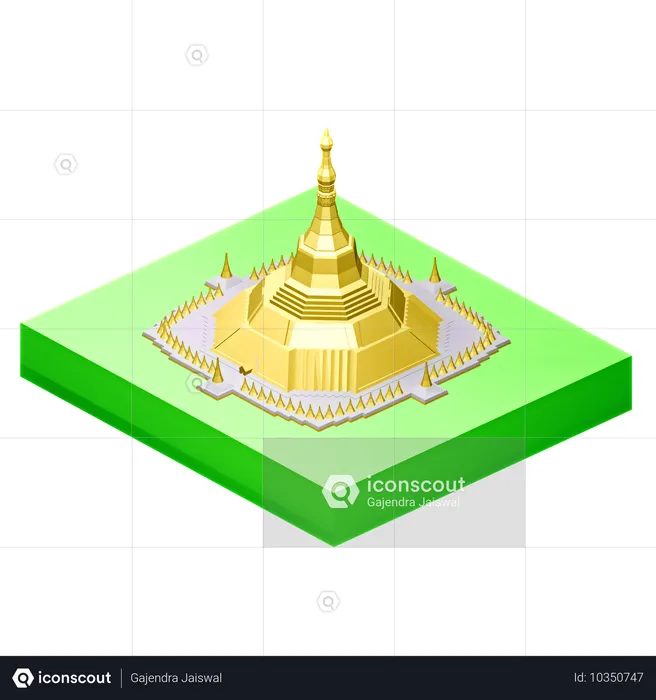 Pagode Shweadagon  3D Icon