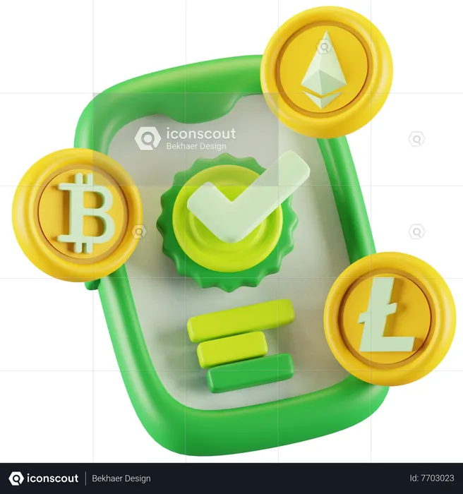 Pagos con criptomonedas  3D Icon