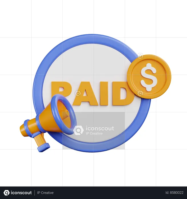 Paid Ads  3D Icon