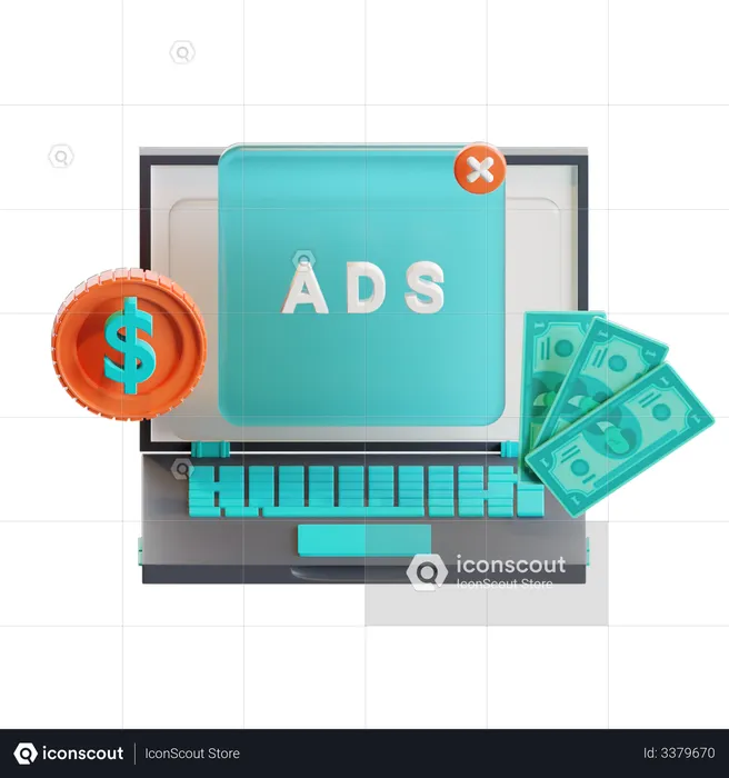 Paid ads  3D Icon