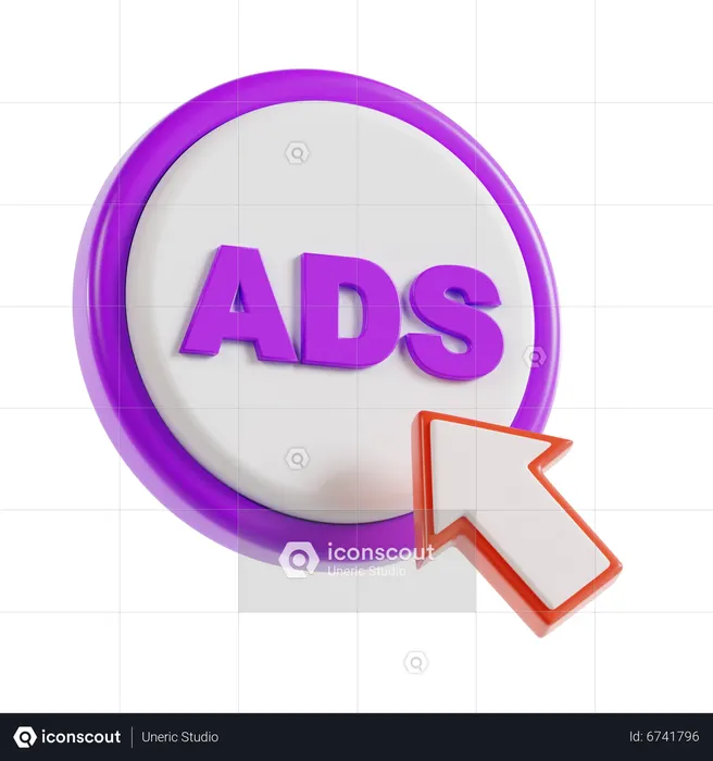 Paid Per Clicks  3D Icon