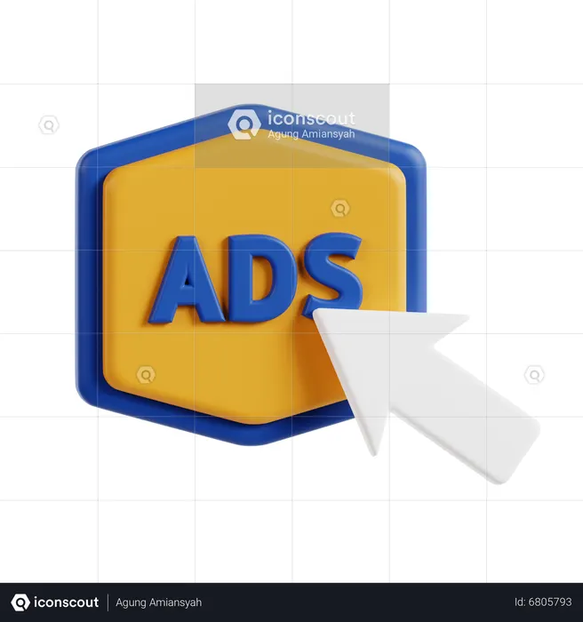 Paid Per Clicks  3D Icon