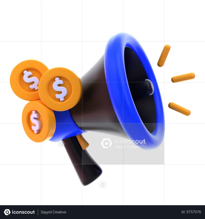 Paid Promote  3D Icon