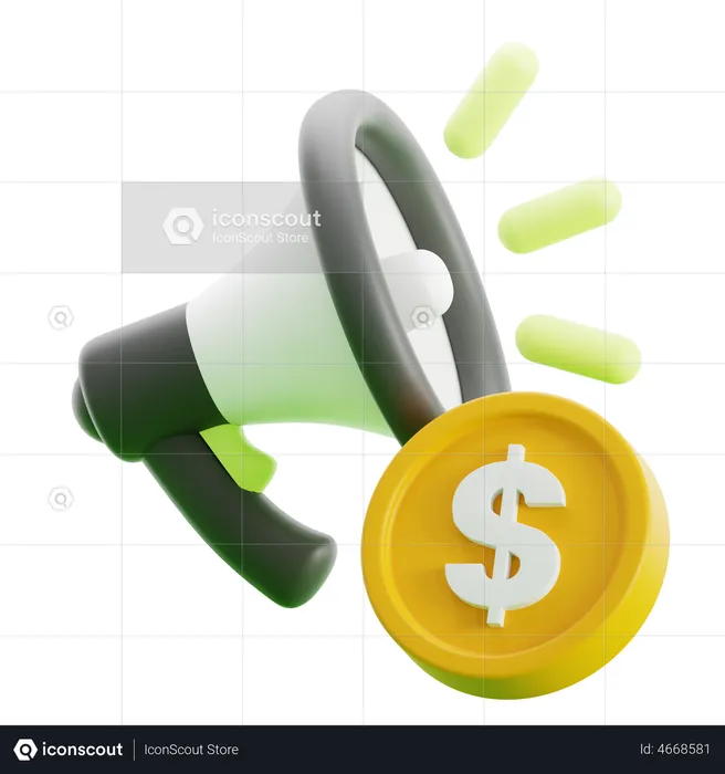 Paid Promote  3D Icon