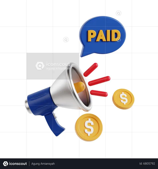 Paid Promote  3D Icon