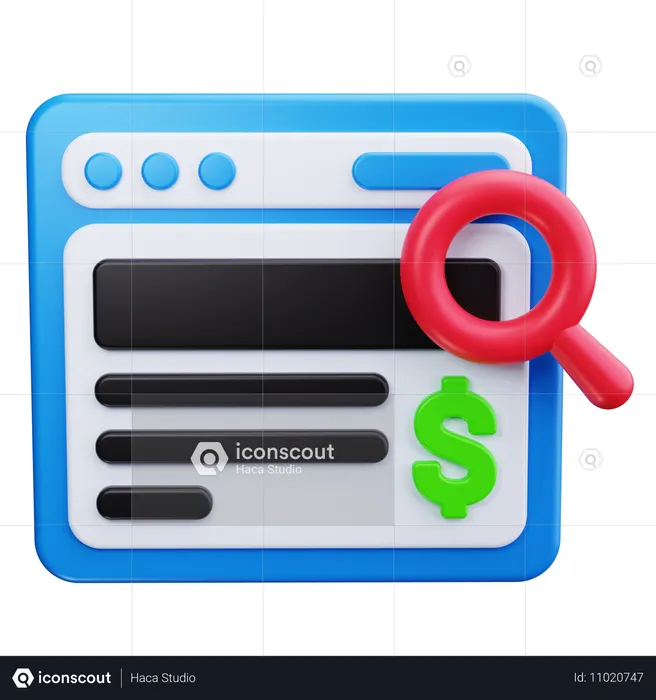 Paid Search  3D Icon