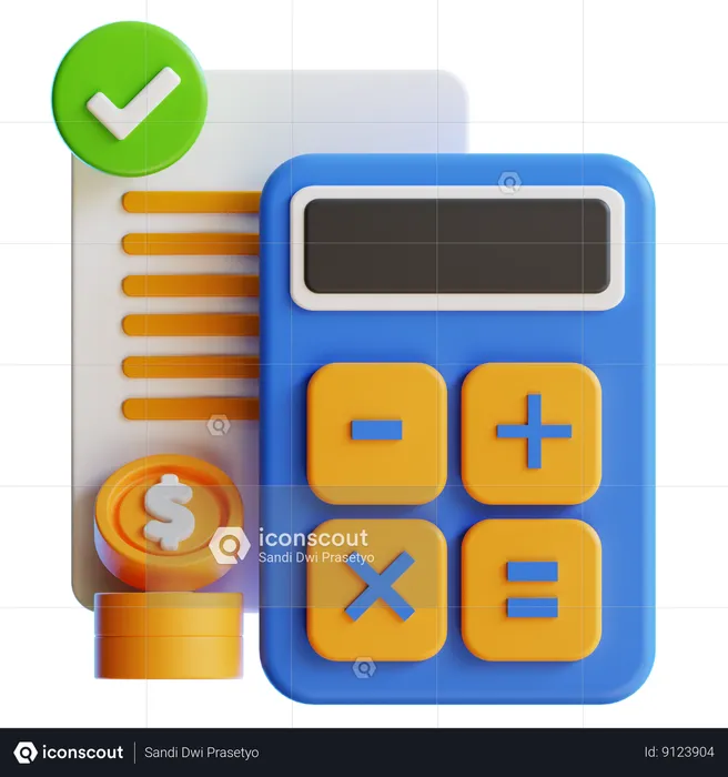 Paiement approuvé  3D Icon