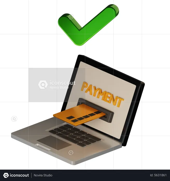 Paiement approuvé  3D Icon