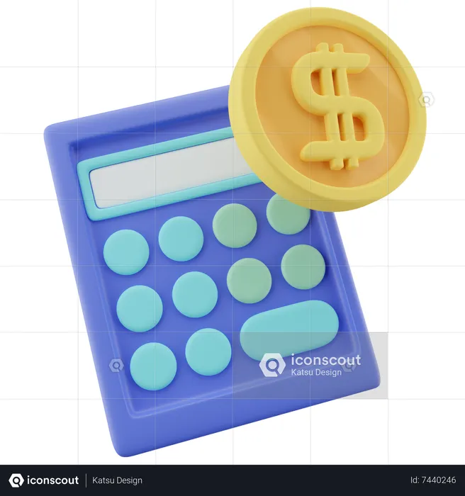 Calcul du paiement  3D Icon