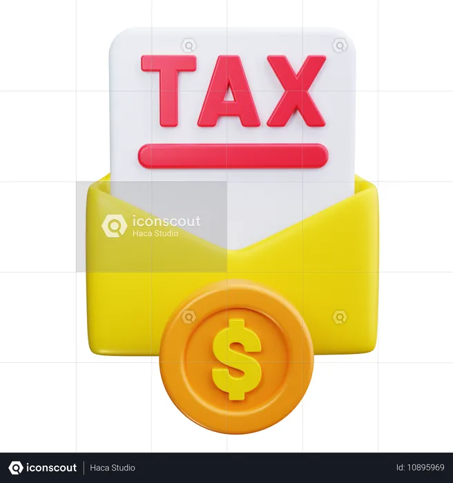 Paiement de l'impôt  3D Icon