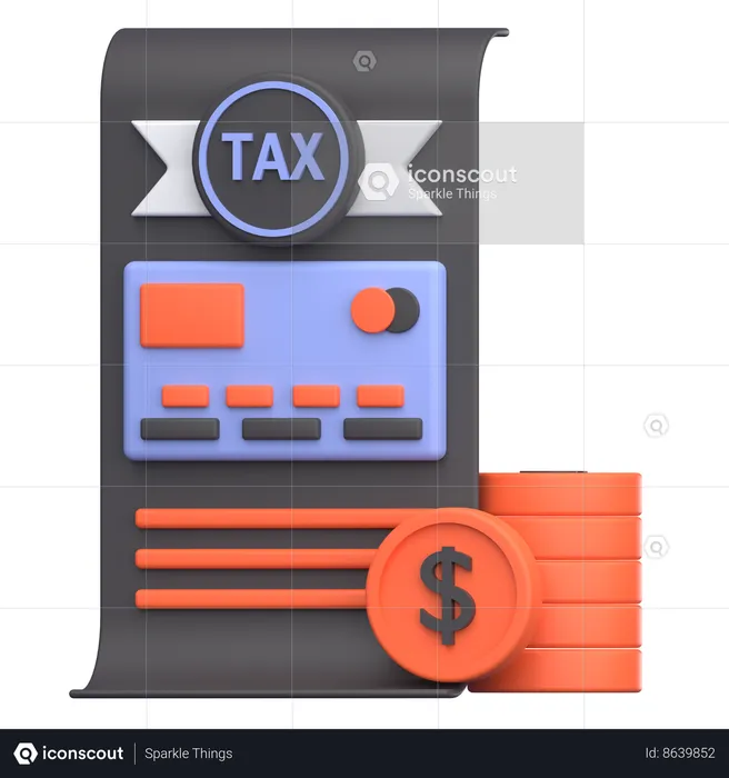 Paiement de l'impôt  3D Icon