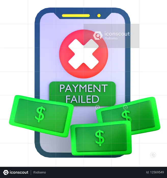 Paiement échoué  3D Icon