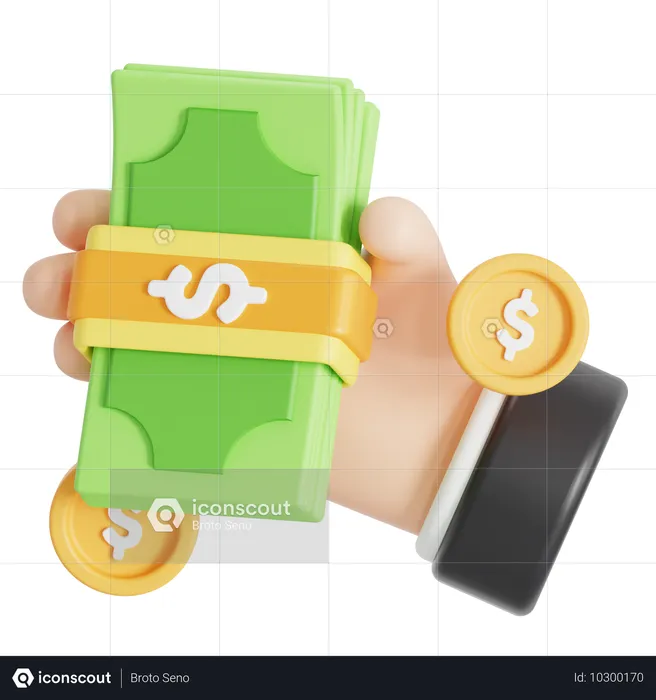 Paiement en espèces  3D Icon