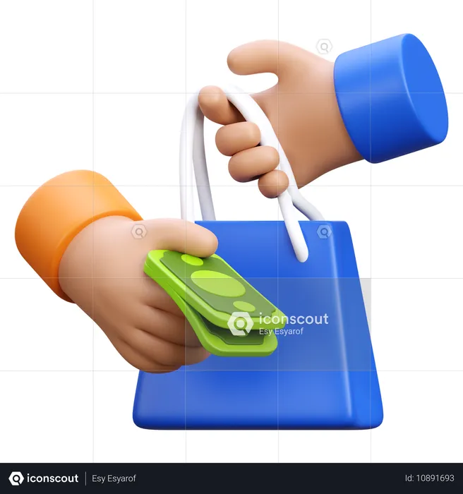 Paiement en espèces  3D Icon