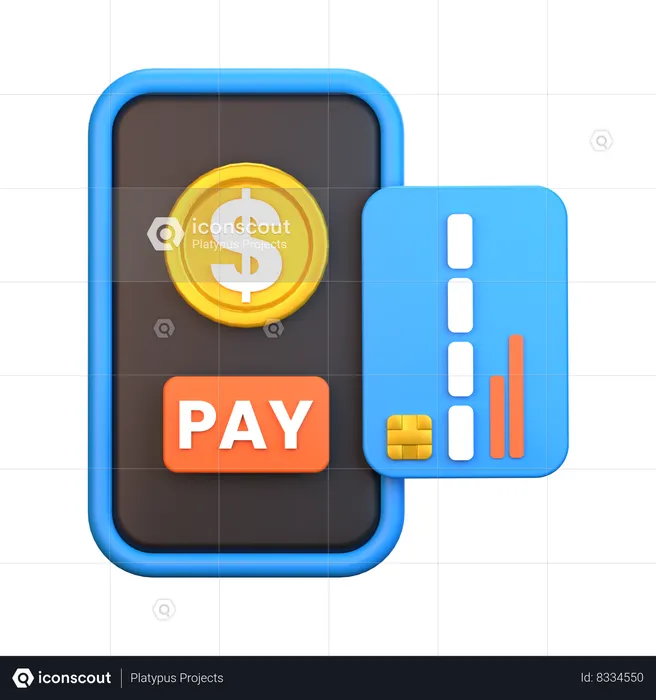 Paiement en ligne  3D Icon