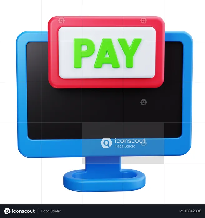 Paiement en ligne  3D Icon