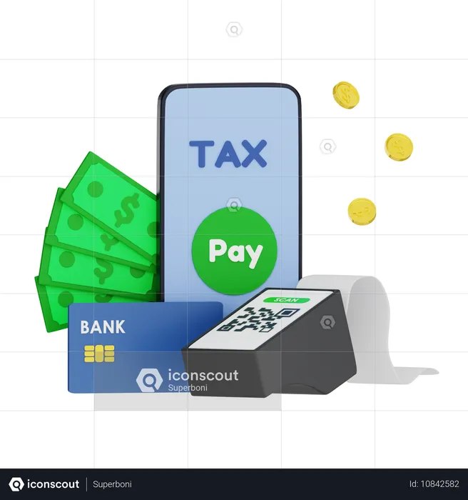 Paiement en ligne  3D Icon