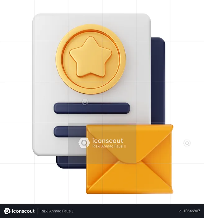 Message électronique de paiement  3D Icon