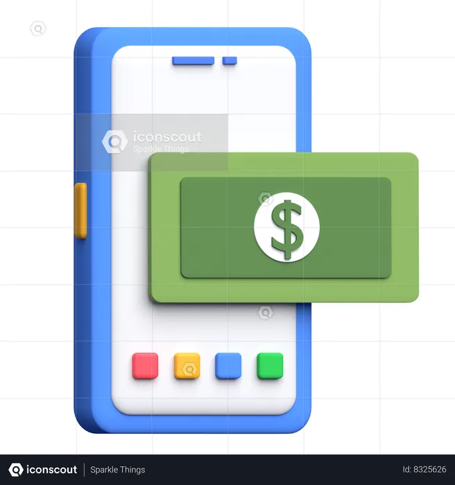 Paiement mobile  3D Icon